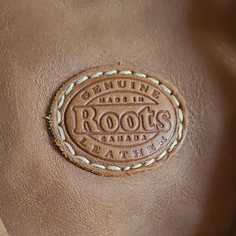 Roots Tan Leather Small Baniff Bag Tribe